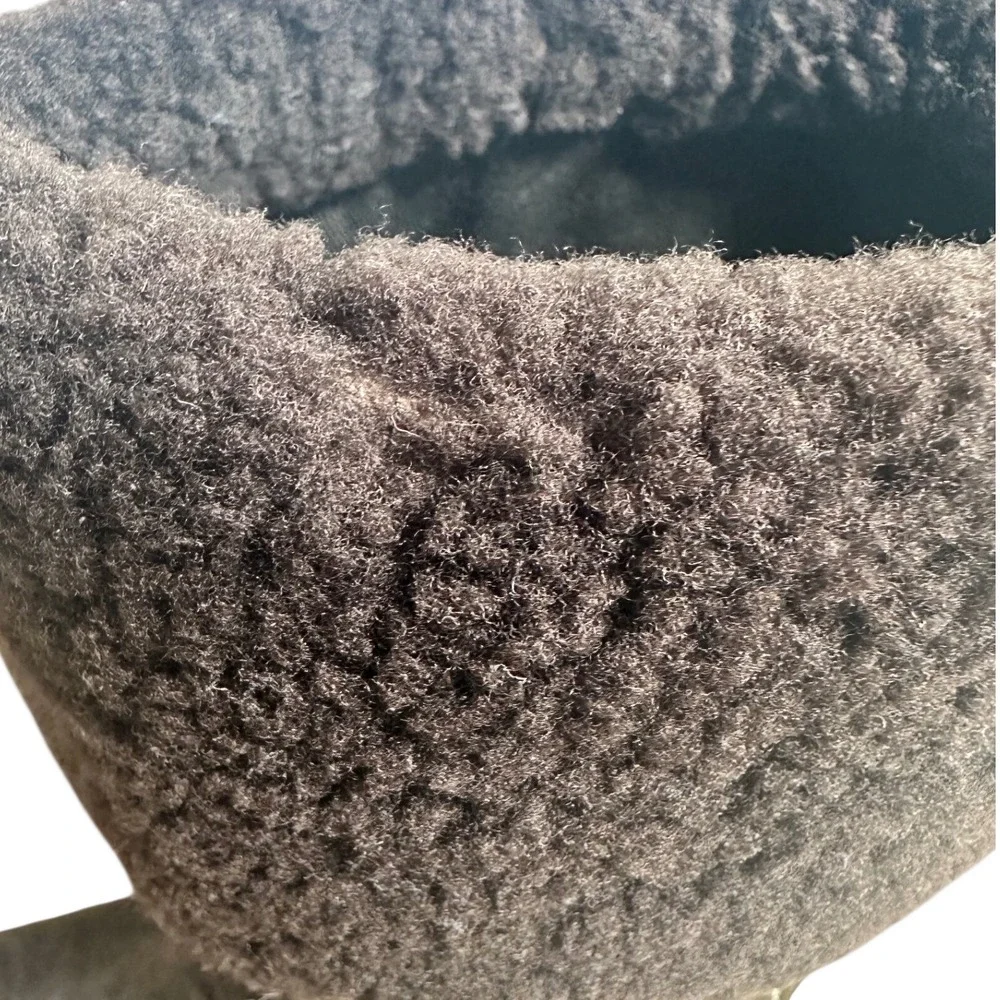 Coach Kally Signature Suede Winter Boots Women Brown Khaki Faux Fur Good 6.5 B - Picture 15 of 16